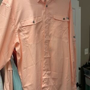 Drake Peach Checkered Shirt